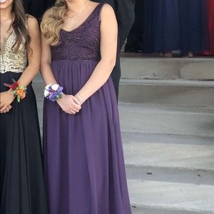 David’s Bridal Size 2 Purple Bridesmaid/Prom Dress